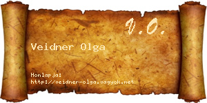 Veidner Olga névjegykártya